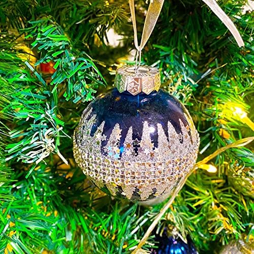 Шичички 3,15 ”сет од 12 Божиќни украси Божиќни топка украси украси за новогодишни украси дрвја украси поставува разнишани производи