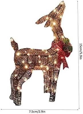 HHMEI осветли Божиќни елени со двор декорација Зимска декорација за предни дворови sgcabipr0wqhem