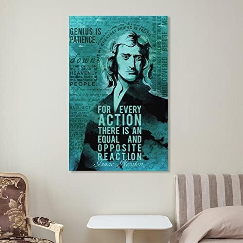 Bludug Canvas Print Isaac Newton Цитати Типографија Наука уметност постер платно платно постери и отпечатоци wallидни уметнички слики за