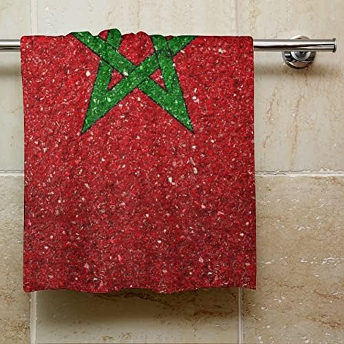 Национално знаме на рачни крпи од Мароко, крпа за миење на телото, меки мијалници со слатки печатени за кујнски хотел секојдневна употреба