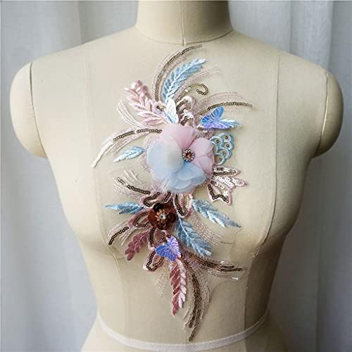 ZyzMH розово сина 3Д цвет од ткаенина од ткаенина од ткаенини од ласкави, украсени наметка, јака јака шива лепенка за декорација