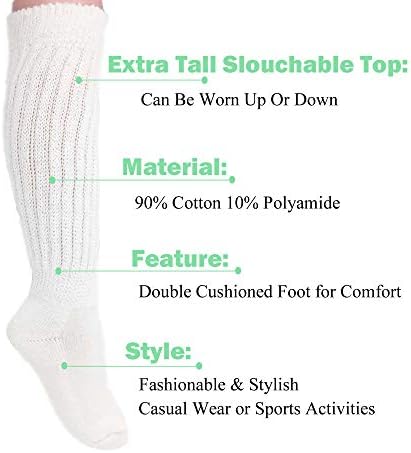 АВС/Чорапи Од Американско Производство Жени И Мажи Екстра Високи Тешки Памучни Чорапи Со Големина од 9 до 11