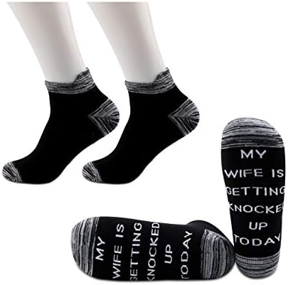 Jxgzso 2 пара ivf чорапи iui среќни чорапи Мојата сопруга се нокаутира денес чорапите среќни трансфер чорапи чорапи на глуждот