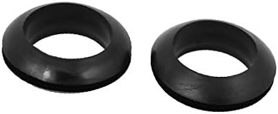 X-Dree 20 парчиња 17мм Внатрешна диа двојна страна гумена жица Громети заптивка за заптивка за заптивка Црна (20 парчиња 17мм дијамант. Интерно
