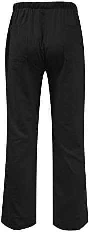 Мажи домашни панталони мажи цела сезона се вклопуваат во пантолони, сите цврсти бои Сонцето сликарство памук лабава плус големина панталони