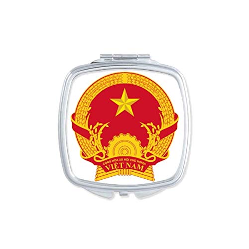 Виетнам Азија Национален Амблем Огледало Пренослив Компактен Џеб Шминка Двострано Стакло