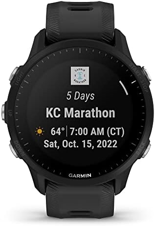 Garmin Forerunner® 955 Соларни, GPS Работи Паметен Часовник Со Соларни Можности За Полнење, Црна &засилувач; HRM-Pro Плус, Премиум Градите