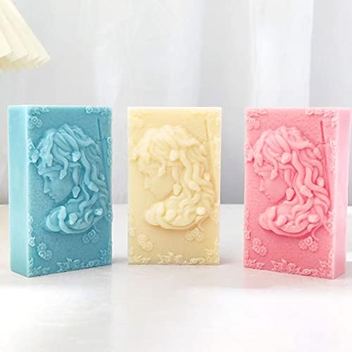 Lifetore Medusa Square Силиконски сапуни калапи, сапуни калапи за домашен занаетчиски сапун, мувла за торта, чоколаден мувла ＆