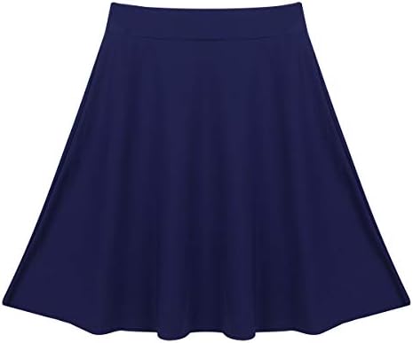 Choomomo Девојки девојчиња колено должина А-линија здолниште едно парче истегнат лесен училишен униформа фустан дневно носење
