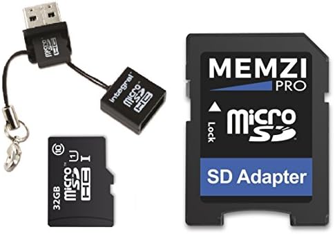 MEMZI PRO 32gb Класа 10 90MB / s Микро Sdhc Мемориска Картичка Со Sd Адаптер и Микро USB Читач За Huawei Honor Серија Мобилни Телефони