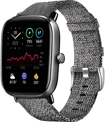 За GTS 3 опсег, YouKei Disherable Nylon Wonen Fabric Замена на додатоци, компатибилен за Amazfit GTS 2 Mini / GTS 2 / GTS 3 SmartWatch