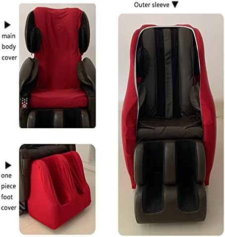 Gycdwjh капакот на столот за масажа на истегнување, затворено користете мека плетена ткаенина цело тело масажа стол стол за прашина