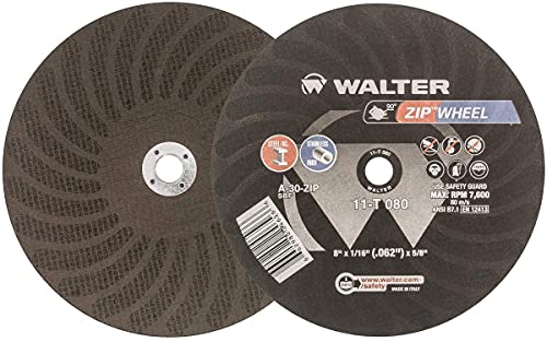 Walter ZIP+ Wheel Packof25 Type1 Оксид Грит тркало w/Дизајн на ребра, Арбор со тркалезна дупка
