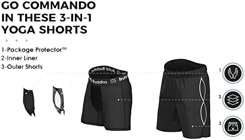 Брутални атлетски шорцеви за мажи во Буда, шорцеви за вежбање мажи, 4-насочни пакети за заштита на пакетите за перформанси во салата