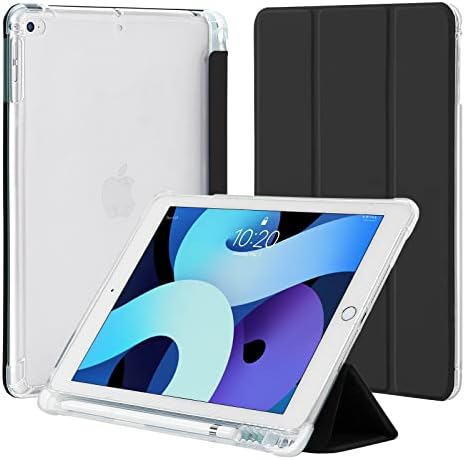 Кутија 4ubonlife за iPad 6 -та/5 -та генерација 2017 2018 за iPad Air 2/1 со држач за моливи, тенок лесен заштитен случај мек