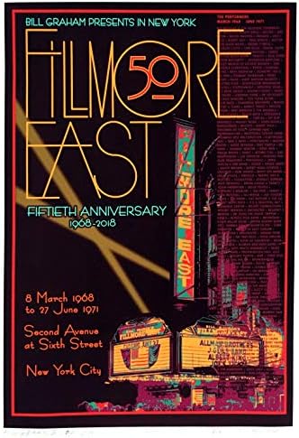 Концерт на постери за постери на Филмор Источна 50 -годишнина од 100 -та издание на 100 Дејвид Бирд