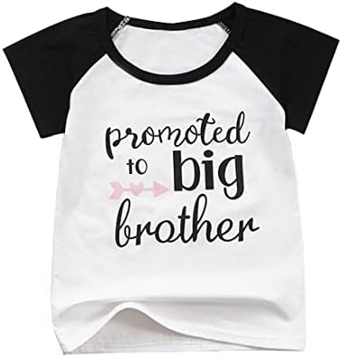 Промовирани на маичките на големиот брат маички врвови за дете, бебе момче Големиот брат, најавуваат маички облеки Нова подарок летна облека