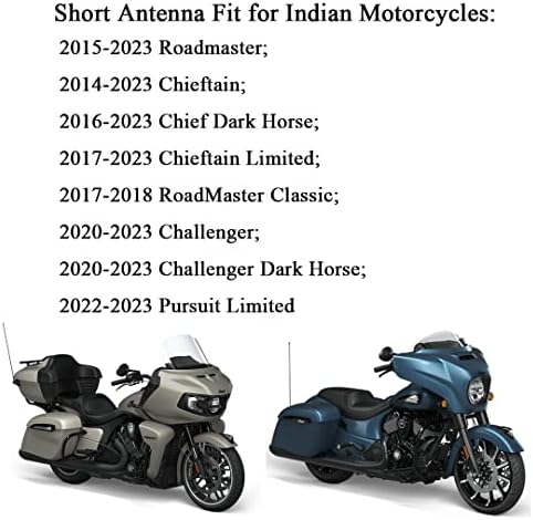 Кратка антена со мотоцикли, погодни за Can-Am Spyder, Indian, Honda, BMW, Models Water Select Motorcycles | Наменето за оптимизиран радио прием,