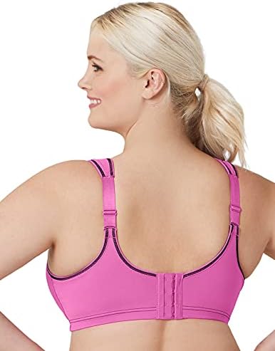 Glamorise Women's Plus големина целосна фигура со високо влијание Cami Wonderwire Sports Bra 9160