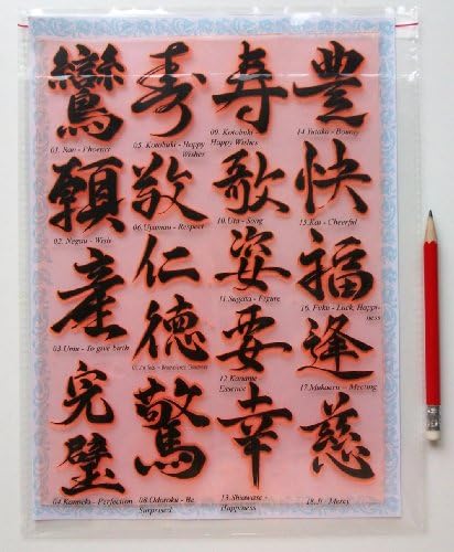 Шодо јапонска калиграфија 2 / голем лист 8 x10 // флонц