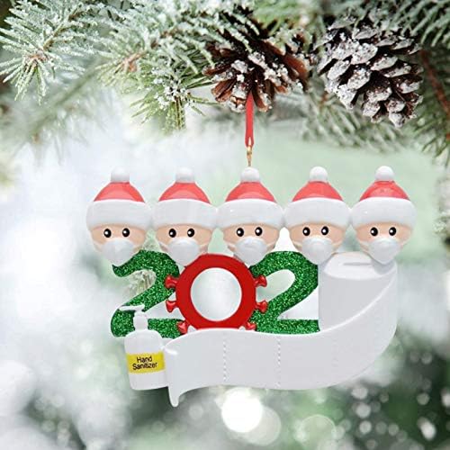 Персонализирани украси за приврзоци за елки, карантин, преживеан семејство, прилагодено Божиќно украсување комплет креативен подарок