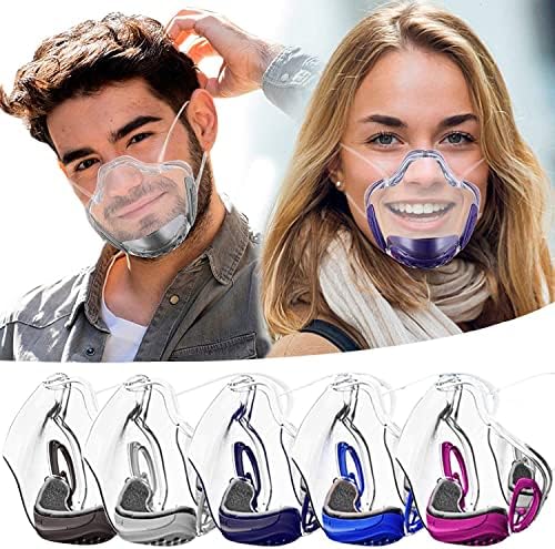 Fulier транспарентна маска анти-магла мода на отворено, чиста маска за лице 5 парчиња дише и еднократно