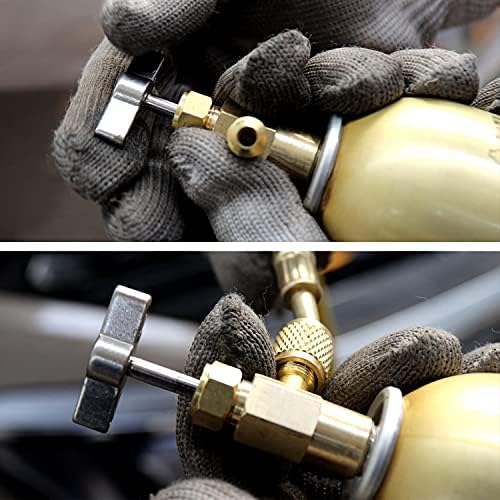 Ладилното средство за ладење Jiftor R134a може да допре вентил, алатка за отворање на шишиња со шишиња за ладење со резервоар со адаптер