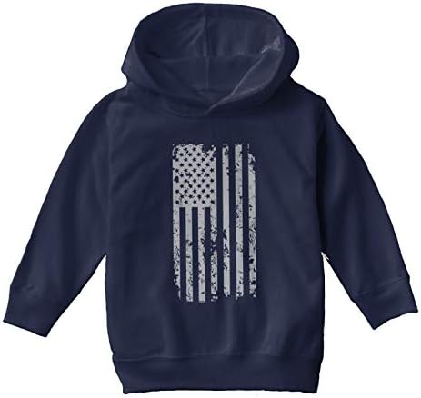 Неограничено сребро американско знаме - Воен САД дете/младинско руно худи