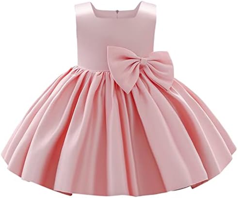 Qiuyi Toddler Симпатична сандерс цвет девојки bookknot tutu фустан за деца бебе свадба деверуша роденденска забава