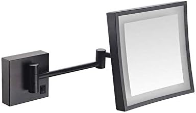 ЛИАНКСИАО-Огледало ЗА Шминка 3х Квадрат За Зголемување Што Може Да Се Повлече Хром Завршница Со Дупчење Или Без Дупчење Огледало ЗА Бричење