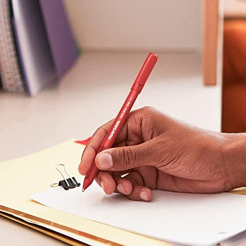 Paper Mate® Writ Bros Grip Ballpoint пенкала, средна точка, 1,0 mm, црвено барел, црвено мастило, пакет од 12 пенкала