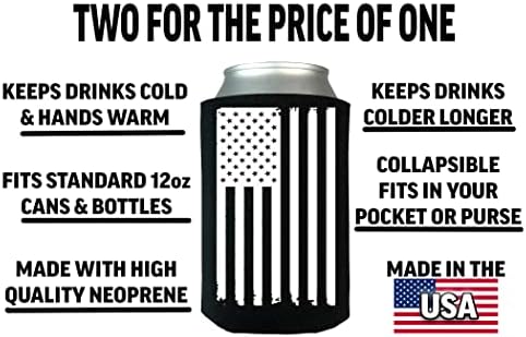 Искористено знаме на САД склопувачки конзерва за шишиња со шишиња со шишиња за пијалоци 2 пакувања Подароци за подароци