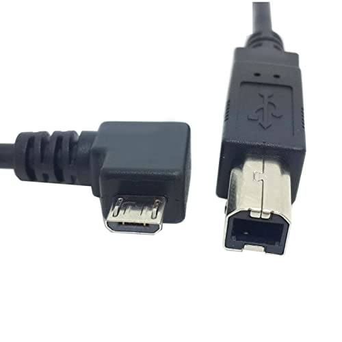 Lionx 30cm 90 степени десно под агол микро USB OTG до стандард Б тип печатач Скенер за хард диск на хард диск