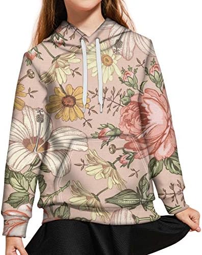 Wellflyhom Симпатични дуксери за тинејџерски девојки момчиња со кошула со џеб со џеб есенски пролетни влезови со големина 6-16 години