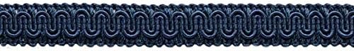 5/8 инчи темна морнарица сина декоративна плетенка за зимки/основно трим/ 0058SG Боја: Вечер небо - J3, продадено од дворот