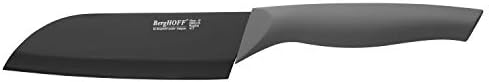 Berghoff Essentials Нелепнете го ножот Сантоку нож 5.5 сива ергономски дизајнирана рачка PP опремена заштитен ракав мултифункционален