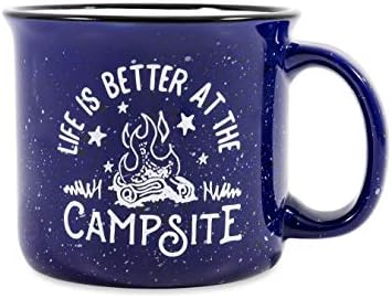 Camco Life е подобар во чашите за кафе во кампот | Керамика | 14oz. | 4-пакет