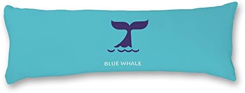 Ailovyo свилен мек сатен сино кит опашка од перница за тело, перница, 20 x 54