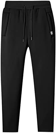 Dudubaby машки памучни панталони Термичко руно со големи димензии џемпери со џемпери, падини задебелување памучни панталони обични панталони