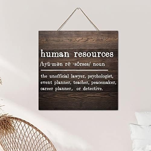 Инспиративен знак за дрво за инспирација за именки на човечки ресурси, дефиниција за ретро дрво плакета, цитат, концепти на фарма куќа, текст типографија