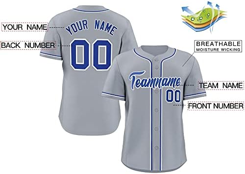 Прилагодено копче за бејзбол Jerseyерси надолу кошули Персонализирајте го зашиено име и број за млади жени жени