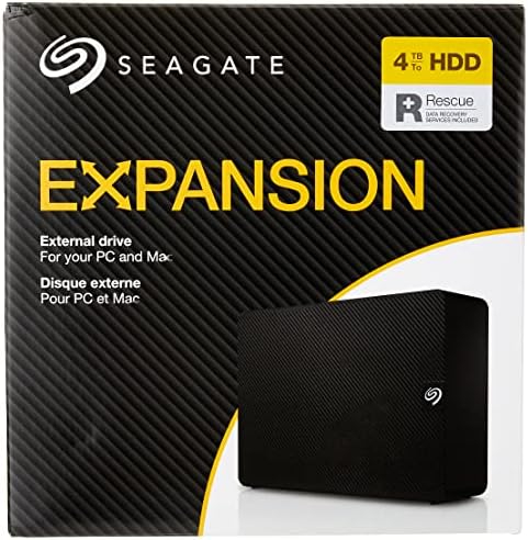 Seagate Експанзија STKP4000400 Десктоп Надворешен Хард Диск 4 ТБ 3.5 ИНЧЕН USB 3.0 КОМПЈУТЕР &засилувач; Лаптоп со 2 Годишна Спасувачка