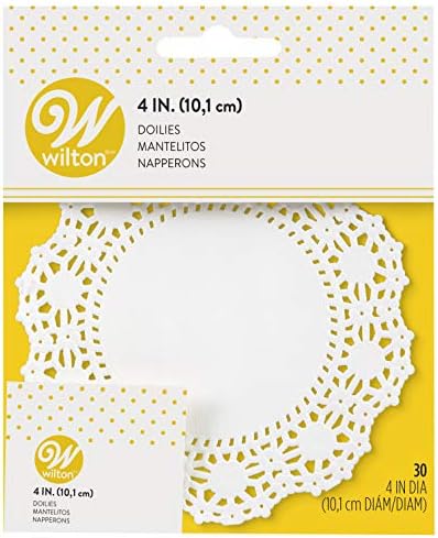 Вилтон 30 Грофот Маст Доказ Doilies, 4-Инчен, Бела