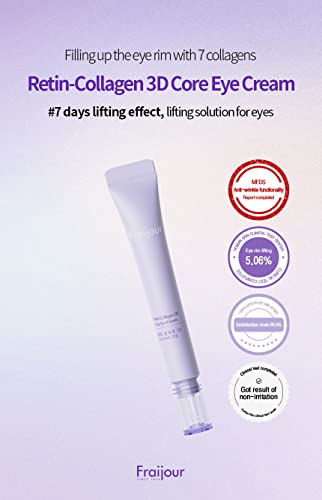 Fraijour Retin-Collagen 3D Core Cread Cream Cream 15ml-lifting, еластичност, аденозин-хипоалергичен крем за очи, 7-колагени, крем за