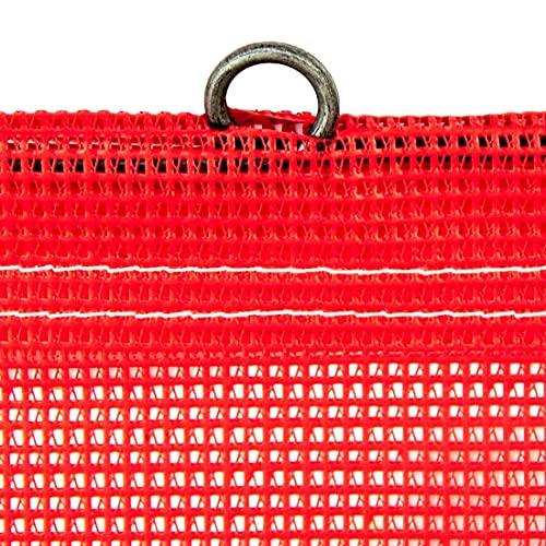 Безбедносно знаме на Вулкан со жица - светло црвена - винил обложена полиестерска конструкција - 18 инчи x 18 инчи - 4 пакет