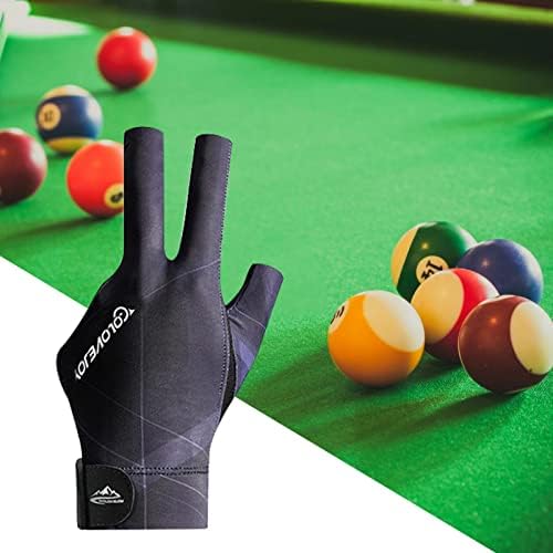 Naysku 1/7 PCS 3 прсти Базен нараквици, еластична ракавица од лева рака, изложба на ракавици за жени, Snooker Cue Sport Sport Grove,