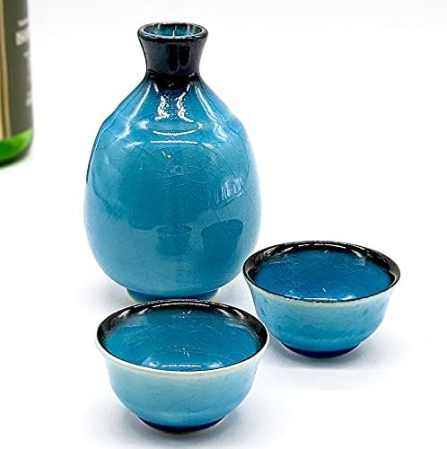 うつわ魯庵 551-0052 Керамика, 8,2 см, светло сина боја