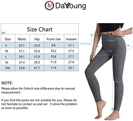Дневен јога панталони за жени со џебови со голема контрола на стомакот со високи половини 4