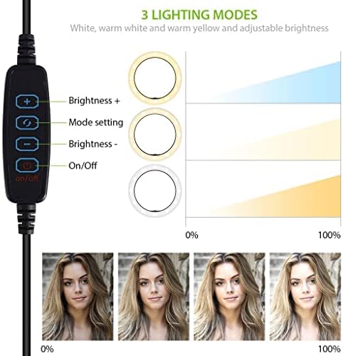 Светла Селфи Прстен Три-Боја Светлина Компатибилен Со Вашиот Samsung Galaxy Tab Јазиче S 10.5 T-Mobile 10 Инчи Со Далечински