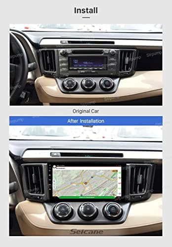 9 4+64GB Android 10 Во Цртичка Автомобил Стерео Радио Одговара За Toyota RAV4 2013 14 15 16 17 18 Глава ЕДИНИЦА GPS Навигација Carplay Android